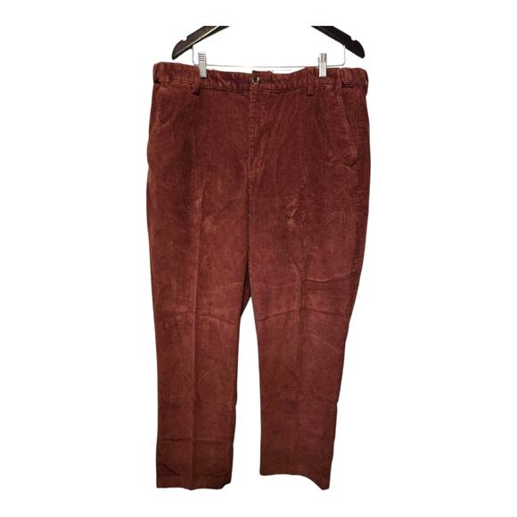 LL Bean Comfort Waist Straight Corduroy Pants Mens 38wx31L Brown Preppy 502864 - Picture 2 of 16